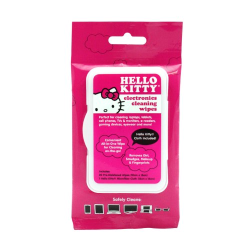 Hello Kitty 902909 Cleaning Wet Wipes, 20ct with cloth