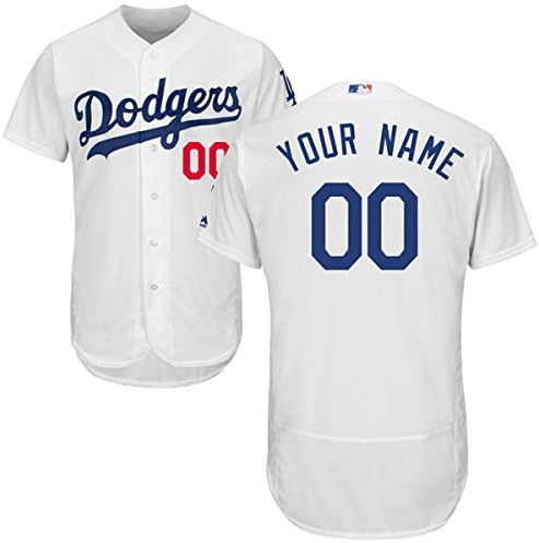 Men's Customized Embroidered Any Name Any Number Base Custom Los-Angeles-Dodgers Jersey DIY Baseball Team Shirt
