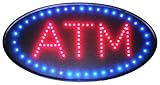 Ultra Bright Open Led Neon Business Motion Light Sign. On/off with Chain 19101 (Oval ATM S86)
