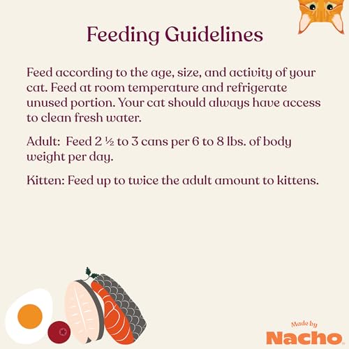 MADE BY NACHO PREMIUM MINCED WET CAT FOOD WITH HYDRATING BONE BROTH 5.5OZ (24 PACKS) (SUSTAINABLY CAUGHT MINCED SALMON & SOLE)