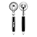 KUCHE All Ease Stainless Steel Ice Cream Scoop with Easy Trigger and Easy Clean - Large (BLACK)