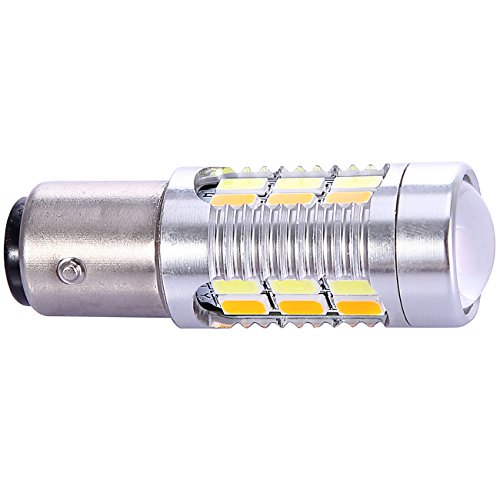 1157 2057 2357 7528 Turn Signal White/Yellow Switchback LED Light Bulbs 22 SMD with Projector, for Standard Socket, Not CK- Pair of 2 - Thumbnail 3
