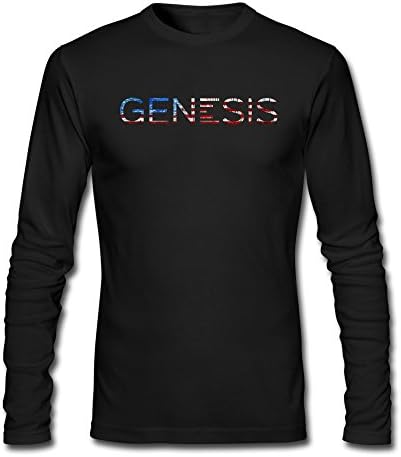 IGOG Genesis Music Band Men's T-Shirts With Crew Neck Long Sleeve