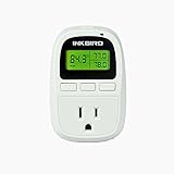Inkbird C206 10A Heat Mat Temperature Controller with Outlet, 6.56FT NTC Sensor, F and C Degree, 50-108°F, Without Cooling Function