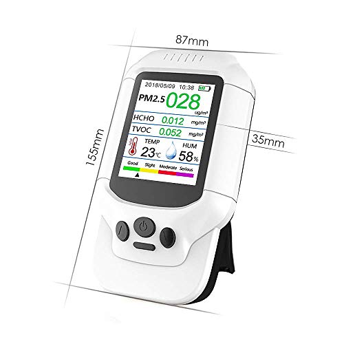 SODIAL Air Quality Pollution Tester,Temperature And Humidity Meter, Sensor, Detect Pm2.5/Pm10/Pm1.0 M Icron Dust, Test Indoor Tvoc Volatile Organic Compound Gas - Thumbnail 4
