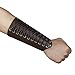 LOLIAS 2 Pcs Leather Gauntlet for Men Women Wristband Wide Bracer Arm Armor Cuff Black Brown
