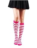 HELIOS CO. Women's Premium Multicolored Sexy Striped Knee Socks (12 Colors)