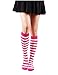 HELIOS CO. Women's Premium Multicolored Sexy Striped Knee Socks (12 Colors)
