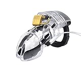 YiFeng Male Electro Chastity Cage Device Belt Cuff Ring Men Bondage 57 (Clear)