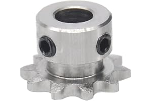 MF-TRANX #25 Stainless Steel Chain Drive Sprocket Wheel 10 Teeth 04C10T - 10mm Bore 1/4" Pitch For #25H Roller Chain with Set Screws (#25-10T bore:10mm)