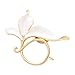SENFAI Lovely Alloy White Enamel Flower Magnetic Clip Magnetic Eyeglass Holder Brooch Jewelry