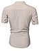 Kuulee MrWonder Men's Casual Henley Neck Short Sleeve Daily Look Linen Shirts Solid Beach Shirt Beige