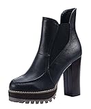 Laikakingdom Women's Spandex Closure Platform High Heels Shoes (7 B(M) US, Black)
