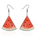 VEINTI+1 Trendy Statement Creative Funny Lifelike Fruits Acrylic Earrings for Women (Watermelon)