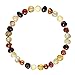 Adult Baltic Amber Bracelet (Unisex, Multicolor, 7.5 Inches) Lab-Tested 100% Certified Baltic Amber - Natural Pain Relief & Anti-Inflammatory For Migraine, Sinus, Arthritis & More