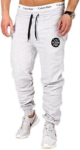 Men's New Arrival Casual Jogging Harem Pants(Light Grey,XL)
