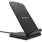 Keymox Wireless Charger Stand, Qi-Certified for iPhone 12 SE, 11, 11 Pro, 11 Pro Max, XR, Xs Max, XS, X, 8, 8 Plus, 10W Fast-