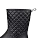 Litfun Womens Black Mid Calf Rain Boots Outdoor Work Waterproof Garden Booties Wide Calf Rain Shoes