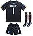 LES TRICOT FCW 2018 Italy Home #1 Gianluigi Buffon Football Futbol Soccer Kids Goalkeeper Jersey Shorts Socks Set Youth Sizes (Black, 12-13 Years)