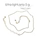 LUFF Anti-Skid Reading Glasses chain Glasses Strap retro metal chain sunglasses glasses holder (Gold)