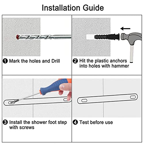 SANLIV Chrome Shower Foot Rest Bar,Corner Shower Foot Rest For Shaving