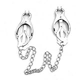 Stainless Steel Endurance Clamps Jewelry Clip Massag with Chain (Petal)