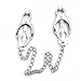 Stainless Steel Endurance Clamps Jewelry Clip Massag with Chain (Petal)