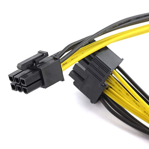 image for DZS Elec 2pcs PCIe 6pin to 8pin Adapter Power Extension Cable PCI-e 6-