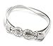 Metal Ribbon Bow Buckle Piece Stretch Waist Chain Belt Gold, Silver Tone (Rhinestone Silver Tone)