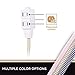 Cordinate Designer 3-Outlet Extension Cord, 2 Prong Power Strip, Extra Long 8 Ft Cable with Flat Plug, Braided Chevron Fabric Cord, Slide-to-Close Safety Outlets, Tan/White, 41891