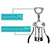 Ilyever Upraded 2 in 1 Wing Corkscrew with One Pack Wine Bottle Stopper,Multifunctional Corkscrew Wine Cork Opener Bottler Opener Remover for Home, Kitchen,Restaurant,Party and as Gift,Silver