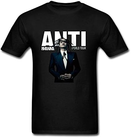 XersherM Men's 2016 Rihanna Anti World Tour T-Shirt Black XL