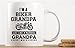 I'm Biker Grandpa. Just Like a Normal Grandpa Except Much Cooler. Black letters Funny Unique Biker Inspired Novelty Coffee Mug Cup Motorcycle Birthday Fathers Day