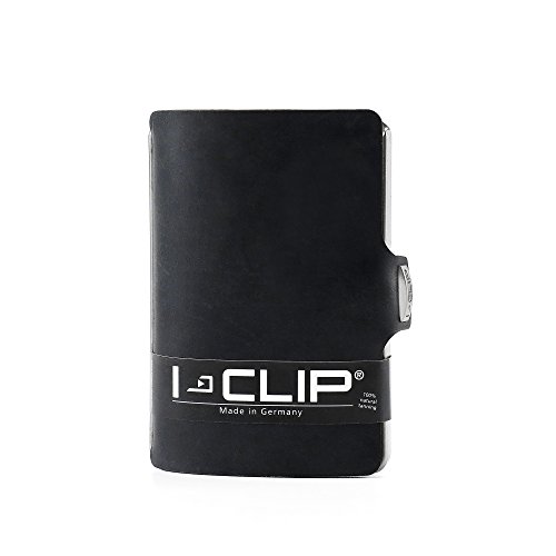 I-CLIP - Soft Touch (Black) - Slim Wallet - Minimalist, Thin Design & Money Clip