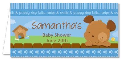 Amazon Com Puppy Dog Tails Boy Personalized Baby Shower Place