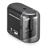 BOOCOSA Pencil Sharpener, BEST Heavy Duty Steel Blade, Electric Pencils Sharpener with Auto Stop for School Classroom Office Home – Precise Perfect Point Every time for Artists Kids Adults (0.8)