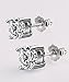 Stud Earrings, UHIBROS Hypoallergenic Silver Ear Stubs Birthstone Round Cubic Zirconia Diamond Earrings