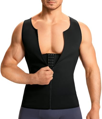 TAILONG Men Body Shaper Compression Shirt Underwear Moobs Chest