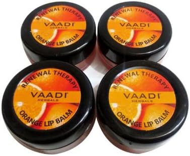 Vaadi Value Pack of 4 Lip Balm - Orange & Shea Butter 10gms SD - with Complementary Gifts!!