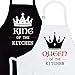 GREBAI Zyduzsc Mr. & Mrs. 2-Piece Apron Set - Matching Engagement Wedding Anniversary Bridal Shower Gift (King & Queen)
