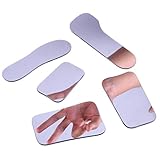 Angzhili Intraoral Mirrors Dental Photography Mirrors Dental Reflector Mirror Rhodium Occlusal Glass Two-sided Orthodontic Mirror Dental Tool (5Pcs/Set)