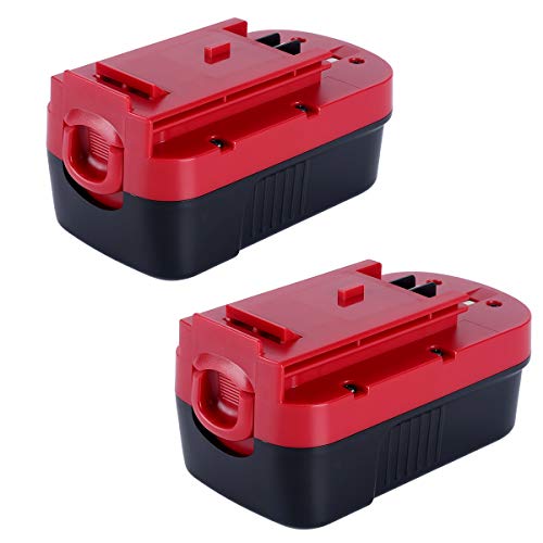 Lasica 2Pack 3500mAh 18V HPB18 NiCad Battery for Black and Decker 18 Volt Battery HPB18-OPE 244760-00 A1718 FS180BX FS18BX FS18FL FSB18 NST2118 Firestorm Black Decker 18V Cordless Power Tools Battery