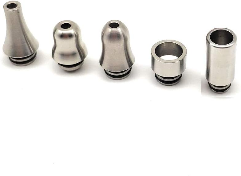 Koglee Vape 510 Drip Tip 5 in 1 Kit, Stainless Steel Nozzle for Electronic Cigarette Vape Tank Vaping Devices, No Nicotine, No E-Liquid