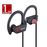 Wireless Bluetooth Headphones with Mic, Noise Cancelling Headphone with Battery Portable Bluetooth Headset Stereo Earbuds with Bass Durable Sweatproof Running Sports Earphones for Men Women (Black-8)