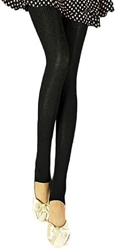 Raylans Winter Pantyhose Tights Womens Thick Knit Fashion Footed Warm Cotton Stockings