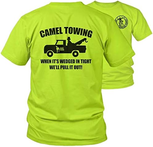 Armed American Supply Camel Towing - Hi Vis/Hi Viz Funny Construction Safety Work Shirt