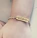 Personalized Dainty Baby Name Gold Bar Bracelet - Hypoallergenic - Custom Engraved Babies Name - Newborn to Children Sizes