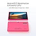 7 inch Tablet Google Android 8.0 Quad Core 1024×600 Dual Camera Wi-Fi Bluetooth 1GB/8GB Play Store Netfilix Skype 3D Game Supported GMS Certified(Pink)thumb 1