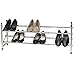 Household Essentials 2101 Expandable Two-Tier Shoe Rack | Adjustable Rods for Different Sizes | Chrome