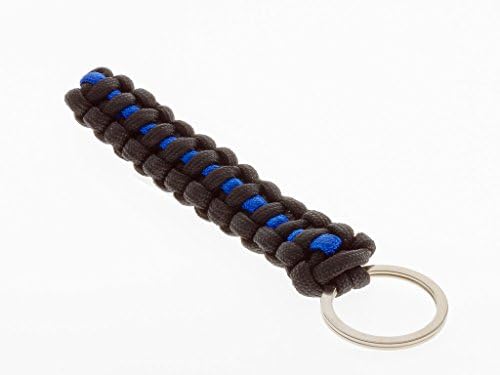 Law Enforcement Lifestyle Blue Line Paracord Key Chain